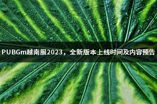 PUBGm越南服2023，全新版本上线时间及内容预告-1