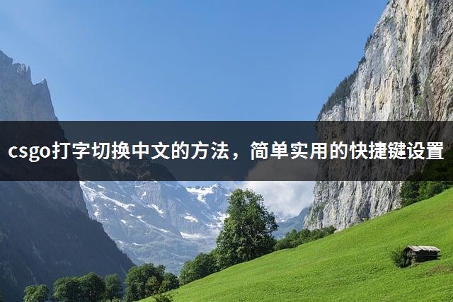 csgo打字切换中文的方法，简单实用的快捷键设置-1
